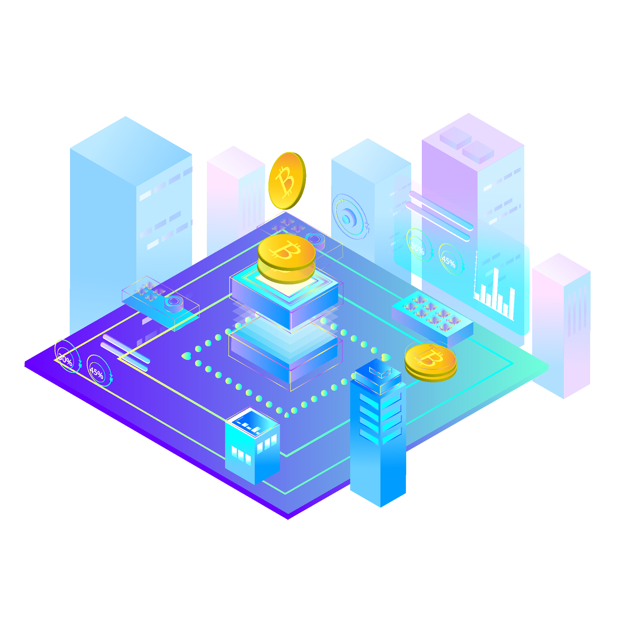 Crypto Mining Illustration